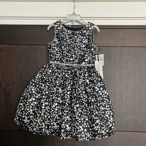 Pippa And Julie Navy and Silver Star dress size 5